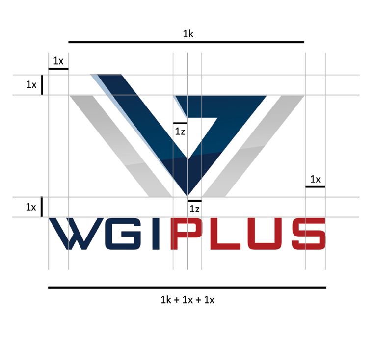 Proporcje logo WGI PLUS